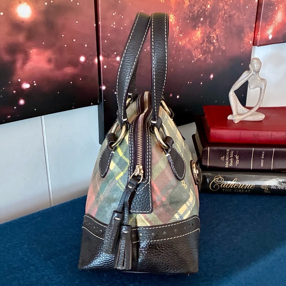 Dooney & Bourke Plaid Satchel - Picture 3 of 11